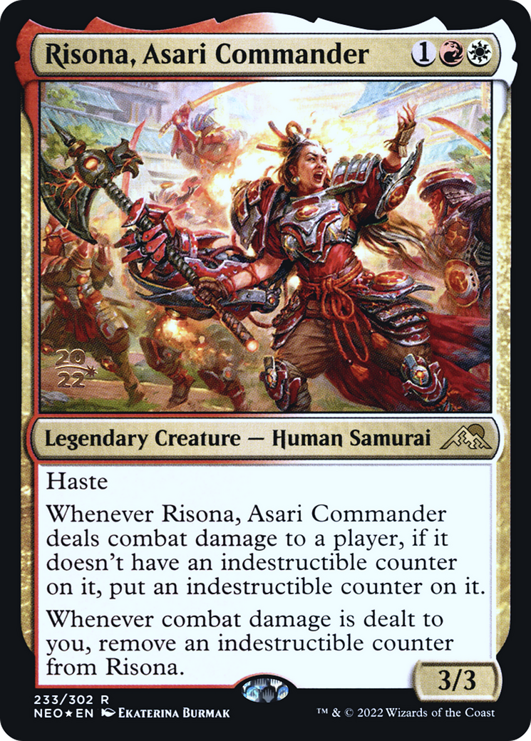 Risona, Asari Commander (PNEO-233S) - Kamigawa: Neon Dynasty Promos Foil