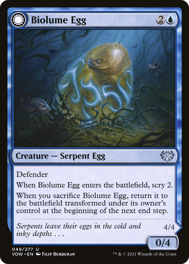 Biolume Egg // Biolume Serpent (VOW-049) - Innistrad: Crimson Vow: (Double Faced Transform)