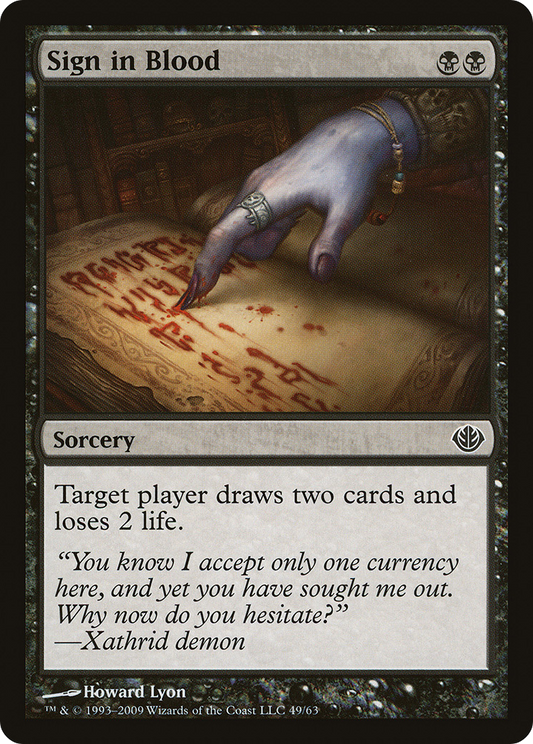 Sign in Blood (DDD-049) - Duel Decks: Garruk vs. Liliana