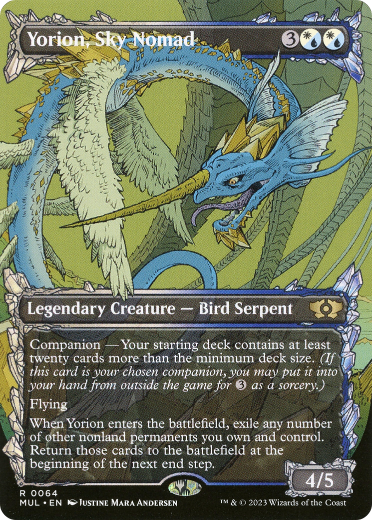 Yorion, Sky Nomad (MUL-064) - Multiverse Legends: (Showcase) (Borderless) Foil