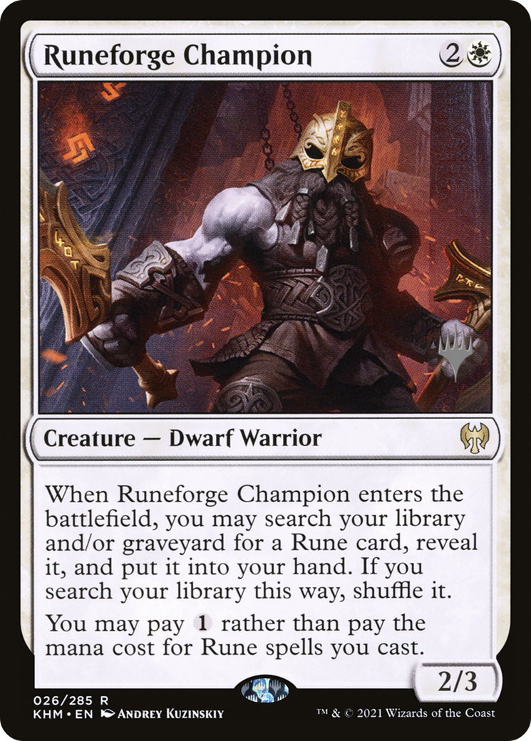 Runeforge Champion (PPKHM-26P) - Kaldheim Promos (Promo Pack) Foil