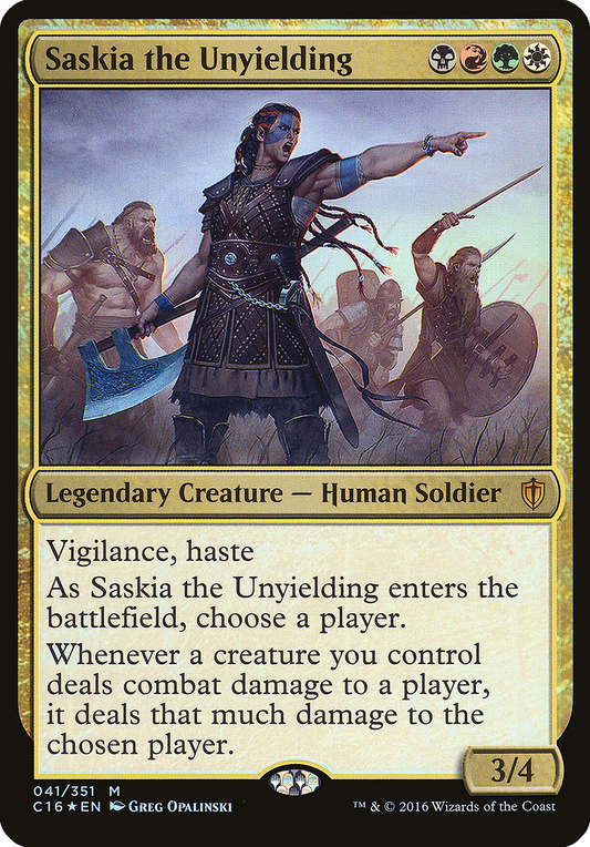 Saskia the Unyielding (OC16-041) - Commander 2016 Oversized Foil