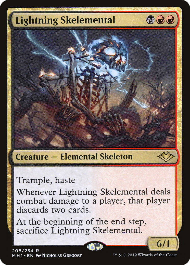 Lightning Skelemental (MH1-208) - Modern Horizons Foil