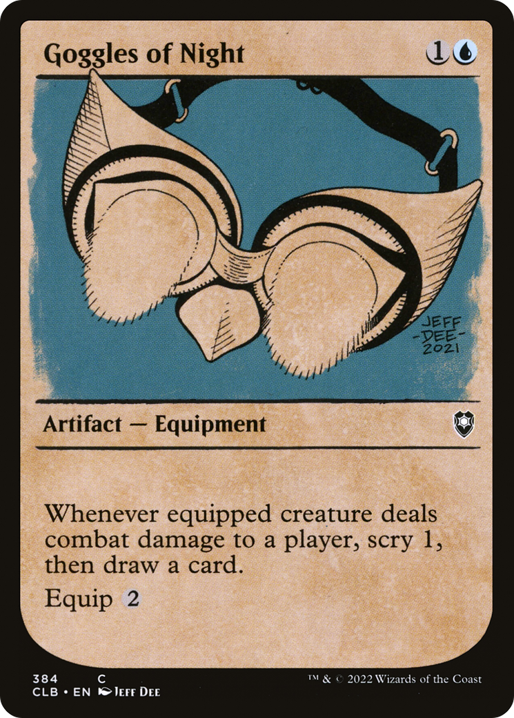 Goggles of Night (CLB-384) - Commander Legends: Battle for Baldur's Gate: (Showcase) Foil