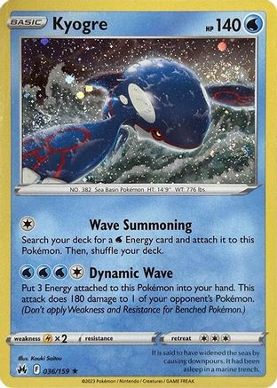 Kyogre (Pixel Holo) (36/159) - Miscellaneous Cards & Products Holofoil - Holo Rare