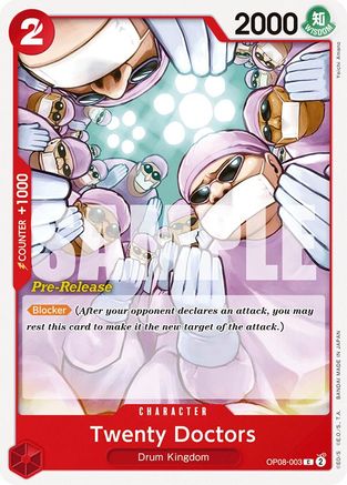 (OP08-003) Twenty Doctors - Two Legends Pre-Release Cards Normal
