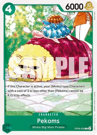 (OP08-029) Pekoms - Two Legends Pre-Release Cards Normal