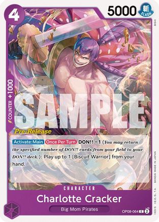 (OP08-064) Charlotte Cracker - Two Legends Pre-Release Cards Normal