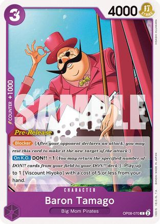 (OP08-070) Baron Tamago - Two Legends Pre-Release Cards Normal