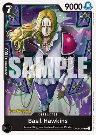 (OP08-089) Basil Hawkins - Two Legends Pre-Release Cards Normal