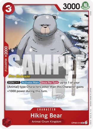 (OP08-010) Hiking Bear - Two Legends Pre-Release Cards Normal