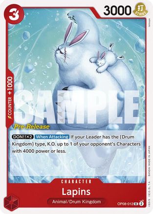 Lapins (OP08-012) - Two Legends Pre-Release Cards