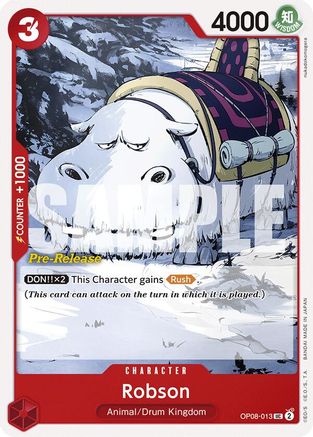 (OP08-013) Robson - Two Legends Pre-Release Cards Normal