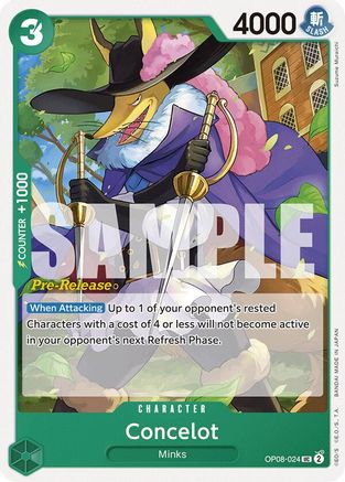 (OP08-024) Concelot - Two Legends Pre-Release Cards Normal