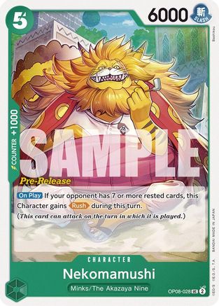 Nekomamushi (OP08-028) - Two Legends Pre-Release Cards