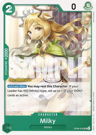 Milky (OP08-032) - Two Legends Pre-Release Cards