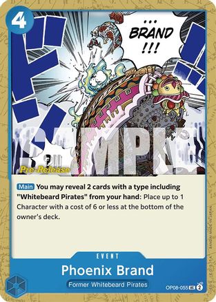 (OP08-055) Phoenix Brand - Two Legends Pre-Release Cards Normal