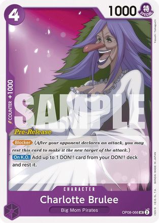 (OP08-066) Charlotte Brulee - Two Legends Pre-Release Cards Normal