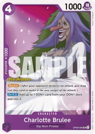 Charlotte Brulee (OP08-066) - Two Legends Pre-Release Cards