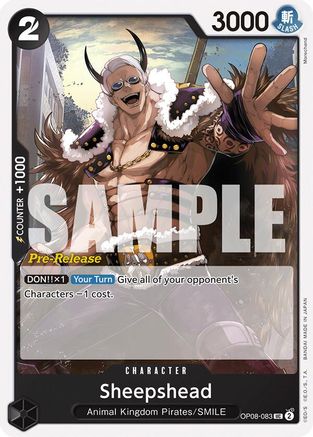 (OP08-083) Sheepshead - Two Legends Pre-Release Cards Normal