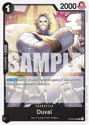 Duval (OP08-088) - Two Legends Pre-Release Cards