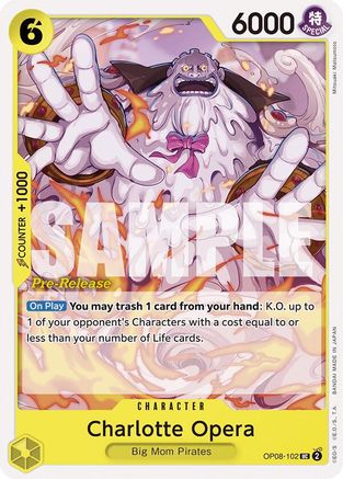 (OP08-102) Charlotte Opera - Two Legends Pre-Release Cards Normal