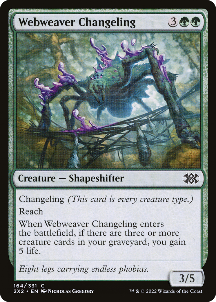 Webweaver Changeling (2X2-164) - Double Masters 2022 Foil