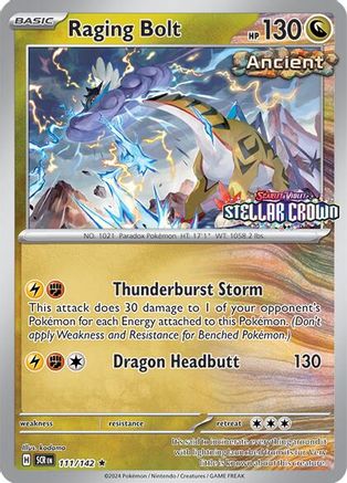 Raging Bolt (Cosmo Holo) (Best Buy Exclusive) (111/142) - Miscellaneous Cards & Products Holofoil - Rare