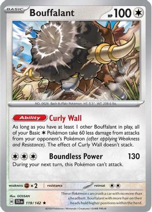Bouffalant 119/142 - Deck Exclusives Normal - Rare