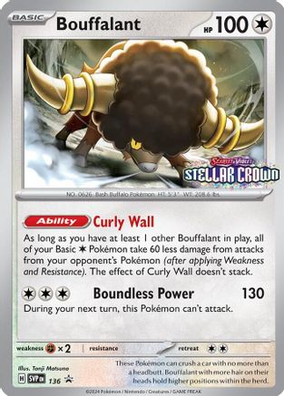 Bouffalant (136) - SV Scarlet & Violet Promo Cards Holofoil - Promo