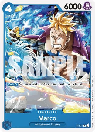 Marco (Two Legends Pre-Release) (P-071) - One Piece Promotion Cards