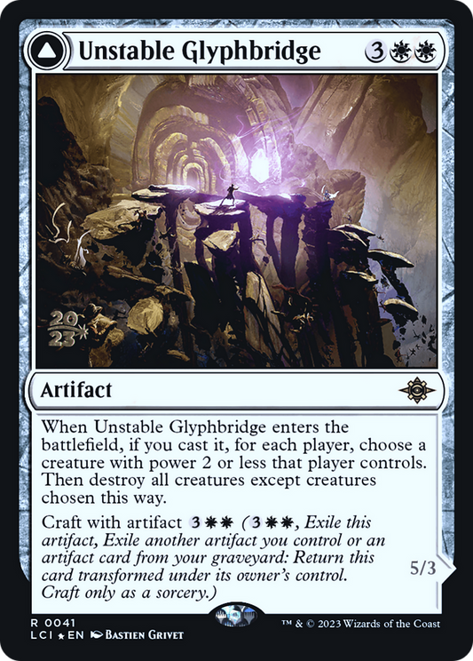 Unstable Glyphbridge // Sandswirl Wanderglyph (PLCI-41S) - The Lost Caverns of Ixalan Promos Foil