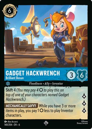 (140/204)  Gadget Hackwrench - Brilliant Bosun - Azurite Sea  Cold Foil