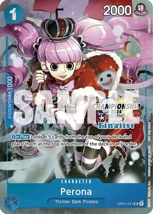 Perona (Championship 2024 Finalist Card Set) (OP01-077) - One Piece Promotion Cards