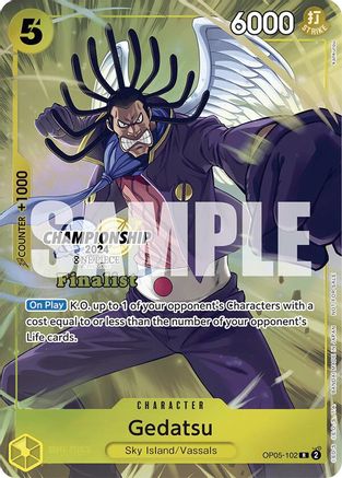 Gedatsu (Championship 2024 Finalist Card Set) (OP05-102) - One Piece Promotion Cards Foil