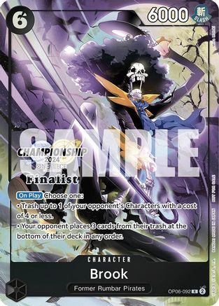 Brook (Championship 2024 Finalist Card Set) (OP06-092) - One Piece Promotion Cards Foil