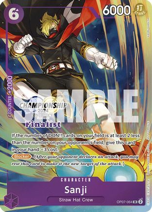 Sanji (Championship 2024 Finalist Card Set) (OP07-064) - One Piece Promotion Cards Foil