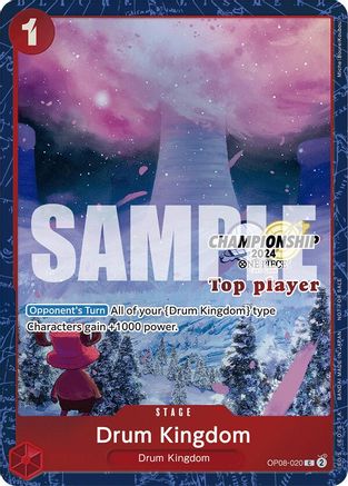 (OP08-020) Drum Kingdom (Championship 2024 Top Player Pack) - One Piece Promotion Cards Foil