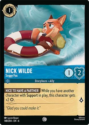 (148/204)  Nick Wilde - Soggy Fox - Azurite Sea  Cold Foil