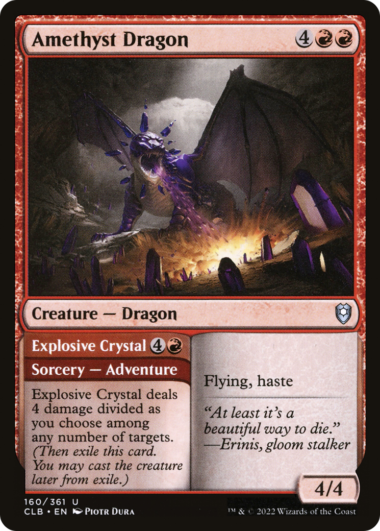 Amethyst Dragon // Explosive Crystal (CLB-160) - Commander Legends: Battle for Baldur's Gate Foil