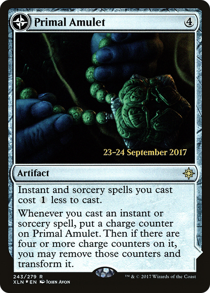 Primal Amulet // Primal Wellspring (PXLN-243S) - Ixalan Promos: (compasslanddfc) Foil