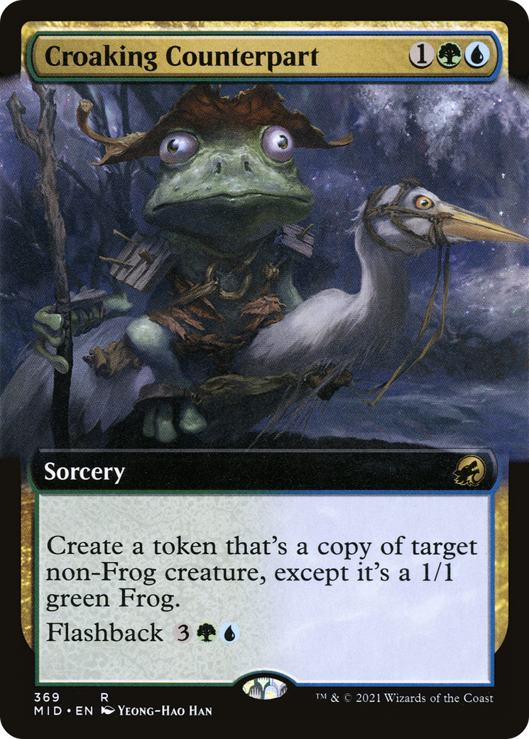 Croaking Counterpart (Extended Art)  (MID-369) - Innistrad: Midnight Hunt: (Extended Art) Foil