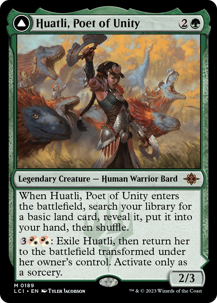 Huatli, Poet of Unity // Roar of the Fifth People (LCI-189) - The Lost Caverns of Ixalan