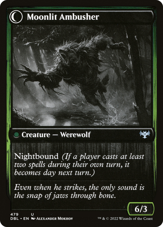 Oakshade Stalker // Moonlit Ambusher (DBL-479) - Innistrad: Double Feature: (Double Faced Transform)