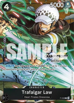 (P-038) Trafalgar Law - P-038 (CS 2024 Event Pack Finalist) - One Piece Promotion Cards Foil