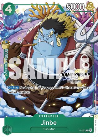 (P-063) Jinbe (CS 2024 Event Pack Finalist) - One Piece Promotion Cards Foil