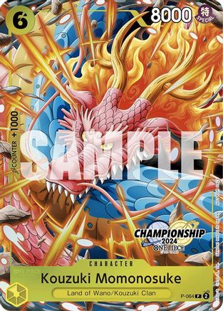 (P-064) Kouzuki Momonosuke (CS 2024 Event Pack Finalist) - One Piece Promotion Cards Foil