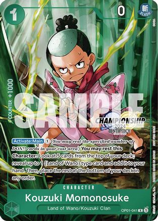 (OP01-041) Kouzuki Momonosuke (CS 2024 Celebration Pack) - One Piece Promotion Cards Foil