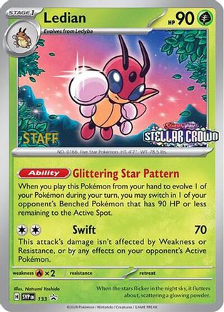 Ledian (Prerelease) [Staff] (133) - SV Scarlet & Violet Promo Cards Reverse Holofoil - Promo