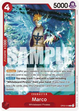 (OP02-018) Marco - Starter Deck 15: RED Edward.Newgate Normal